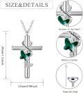 wholesale Sterling Silver Urn Cross Necklace for Ashes Cremation Jewelry with Funnel Kit-0-38
