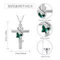 wholesale 925 Sterling Silver Butterfly Cross Keepsake Pendant Urn Necklace with Funnel Set-0-38