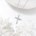 wholesale 18K Gold Plated S925 Sterling Silver Moissanite & Zircon Cross Pendant Necklace-0-1