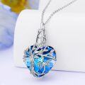 wholesale TOUPOP Heart Tree Of Life Urn Necklace For Ashes 925 Sterling Silver Heart Crystal Cremation Jewelry Memorial Christmas Gifts For Women Mom Wife -0-4