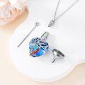 wholesale TOUPOP Cardinal Urn Necklace For Ashes 925 Sterling Silver Heart Blue Crystal Cremation Jewelry For Ashes Tree Of Life Memorial Pendant Keepsake Jewelry Gifts For Women -0-3