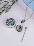 wholesale 925 Sterling Silver & Abalone Shell Celtic Triskele Knot Pendant Necklace-0-3