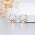 wholesale 925 Sterling Silver Pig Heart Hoop Earrings for Women - Cute Animal Lover's Gift-0-3