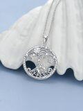 wholesale 925 Sterling Silver & 925 Rhodium Plated Heart-Shaped Pendant with Cubic Zirconia and Chain - Jewelry for Women (Silver)-0-5