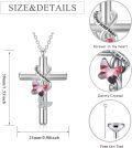 wholesale Sterling Silver Urn Cross Necklace for Ashes Cremation Jewelry with Funnel Kit-0-7