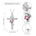 wholesale 925 Sterling Silver Butterfly Cross Keepsake Pendant Urn Necklace with Funnel Set-0-7