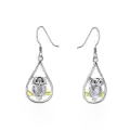 TOUPOP 925 Sterling Silver Owl Dangle Drop Earrings Jewelry Gifts-0-0