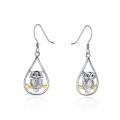 TOUPOP 925 Sterling Silver Owl Dangle Drop Earrings Jewelry Gifts-0-0