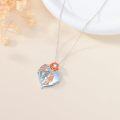 wholesale 925 Sterling Silver Heart-Shaped Moonstone Angel & Child Pendant Necklaces for Mom and Dad-0-3