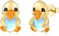 wholesale 925 Sterling Silver Moonstone Duck Stud Earrings for Women - Hypoallergenic -0-0