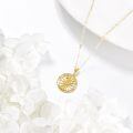 wholesale 14k Gold Saint Michael Protect Us Angel Medal Pendant Necklace-0-2
