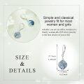 wholesale 925 Sterling Silver Abalone Shell Tree of Life Leverback Dangle Earrings-0-4