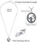 wholesale 925 Sterling Silver Greek Mythology Pendant Necklaces with God of Lightning and Thunder Design - Gothic Punk Style Jewellery Gifts for Him-0-1