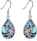 wholesale 925 Sterling Silver Abalone Dragonfly Hummingbird Dangle Earrings-0-0