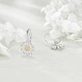wholesale 18K Gold Plated & Sterling Silver Daisy Earrings with Crystals - Elegant Floral Jewelry for Women-0-1