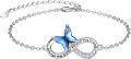 wholesale 925 Sterling Silver Blue Butterfly Infinity Love Friendship Bracelet Gifts for Sister Best Friend Forever Jewelry-0-0