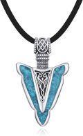 wholesale 925 Sterling Silver Turquoise Arrowhead Pendant Necklaces for Men & Women-0-0