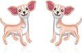 wholesale 925 Sterling Silver Pink Enamel Chihuahua Dog Stud Earrings for Women - Pet Lover Gift-0-0