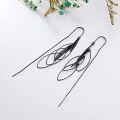 wholesale Black Threader Earrings for Women - Long Chain Dangle Hypoallergenic Tassel Earrings Fashion Jewelry-0-8