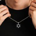 wholesale 925 Sterling Silver Star of David Pendant Necklace  for Men & Women-0-2