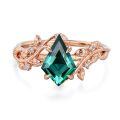 wholesale 10k Gold Emerald Leaf Rings Wholesale With Diamonds-0-5