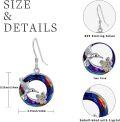 wholesale 925 Sterling Silver Rainbow Hummingbird Flower Drop Earrings Gift for Her-0-5