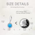wholesale Sterling Silver Lapis Turquoise Larimar Opal Black Pearl Dangle Earrings-0-29