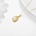 wholesale 14K Gold White Opal Tree Of Life Pendant Necklaces For Women s-0-3