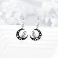 wholesale 925 Sterling Silver Crescent Moon Bird Dangle Earrings Gift for Her-0-1