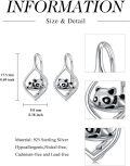wholesale TOUPOP Leverback Earring For Women 925 Sterling Silver Dangle Drop Hoop Earrings For Women Her Daughter Wife Friend Birthday Anniversary Christmas Gift -0-3