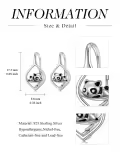 TOUPOP Sterling Silver Dangle Drop Hoop Earrings For Women-0-3