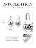 TOUPOP Sterling Silver Dangle Drop Hoop Earrings For Women-0-3