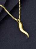 wholesale Gold 925 Sterling Silver  Italian Horn Urn Keepsake Pendant Necklace with Funnel and Fill Tool - Memorial Jewelry for Ashes-0-3