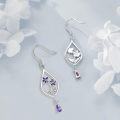 wholesale 925 Sterling Silver Daisy Rose Flower Drop Dangle Earrings Birthflower Jewelry Gift for Women Girls-0-2