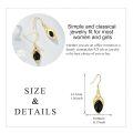 wholesale 925 Sterling Silver Black Onyx Earrings With Gold Plated Wire Wrap Design-0-4