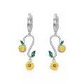 TOUPOP Sterling Silver Sunflower Zodiac Dangle Earrings Birthday Christmas Gift-0-0