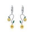 TOUPOP Sterling Silver Sunflower Zodiac Dangle Earrings Birthday Christmas Gift-0-0