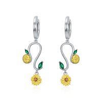 TOUPOP Sterling Silver Sunflower Zodiac Dangle Earrings Birthday Christmas Gift-undefined