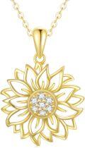 wholesale 14K Gold Lotus Flower Pendant Necklace with Cubic Zirconia Stones - Elegant s for Women-0-0