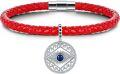 wholesale 925 Sterling Silver Red Braided Leather Evil Eye Hamsa Hand Pendant Bracelet for Women's Protection and Good Luck s-0-4