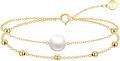 wholesale 14K Gold Freshwater Pearl Adjustable Chain Bracelet for Women Elegant s-0-0