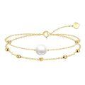 wholesale 14K Gold Freshwater Pearl Adjustable Chain Bracelet for Women Elegant s-0-0