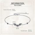 wholesale 925 Silver Gothic Bat Bracelet for Good Luck & Happiness - Nickel Free, Hypoallergenic Jewelry Gift for Women - Mother's Day, Valentine's, Halloween-0-4