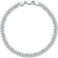 wholesale Sterling Silver Cuban Link 5mm 7mm Curb Chain Bracelet for Men Women-0-0