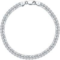 wholesale Sterling Silver Cuban Bracelet for Men Boys 7 9 Gift for Father Husband Son-Length:7 Inches Width:4.6MM