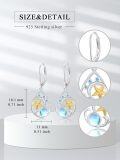 wholesale 925 Sterling Silver Starfish & Moonstone Teardrop Dangle Earrings Gifts for Her-0-4