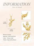 TOUPOP 14K Gold Phoenix Bird Necklace, 16+2 Inch, Gift for Women-0-3