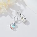 wholesale 925 Sterling Silver Rose Gold Sloth Blue Opal Teardrop Drop Earrings For Women-0-1