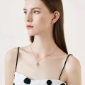 wholesale 14k Gold Hamsa Evil Eye Birthstone Rose Gold Plated Pendant Necklace For Women-0-3
