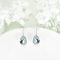 wholesale 925 Sterling Silver Black Cat Moonstone Drop Earrings-0-1